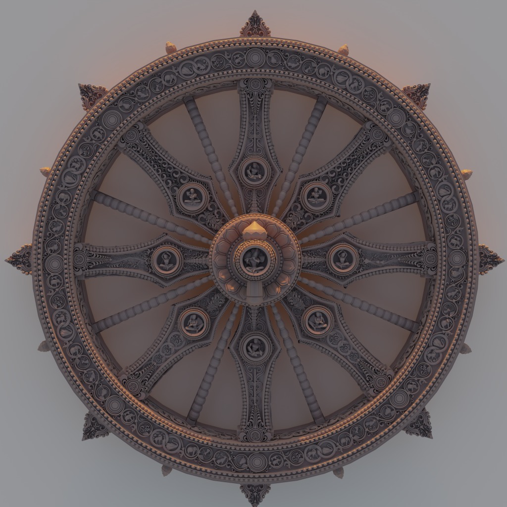konark wheel ready to print 3D print model_3