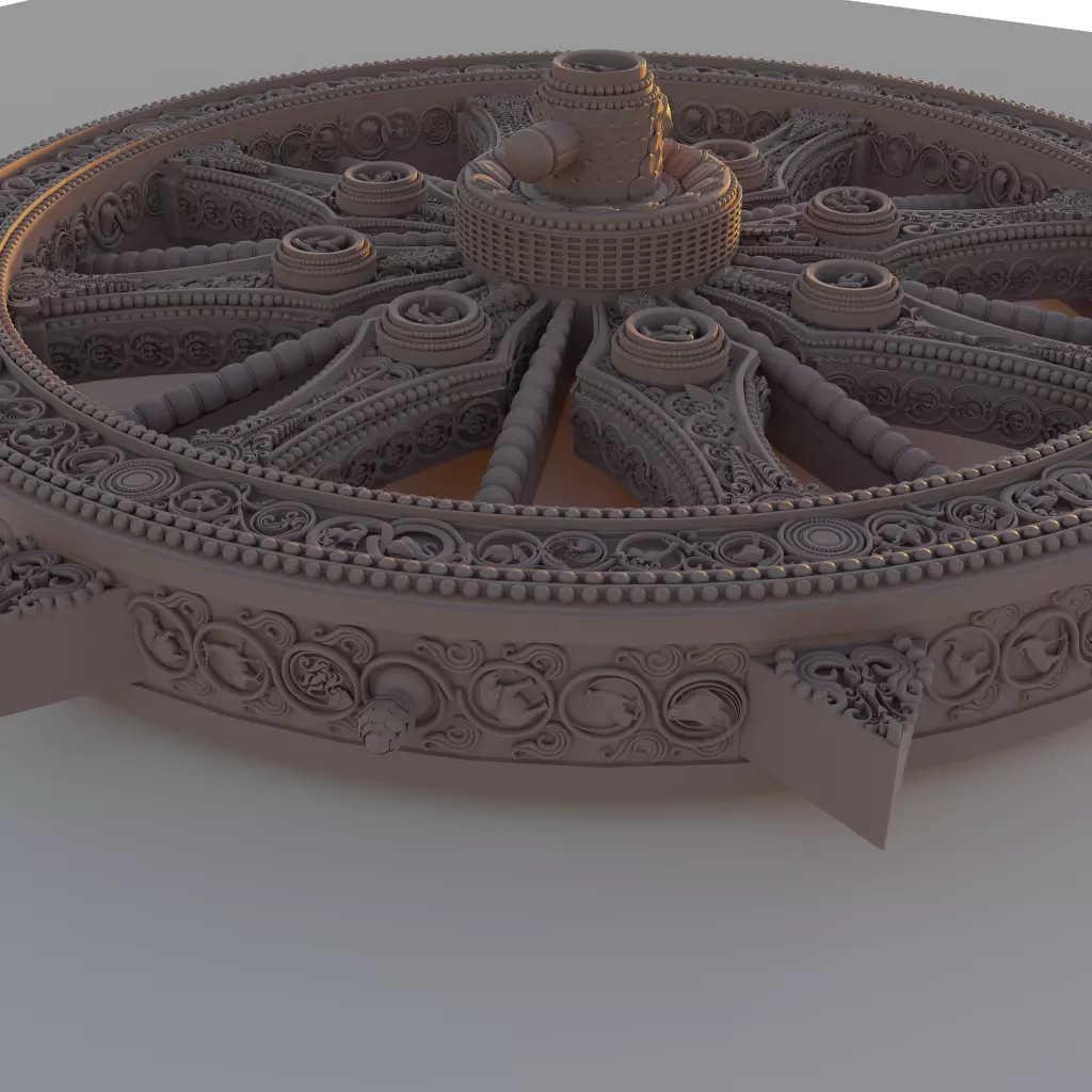 konark wheel ready to print 3D print model_0