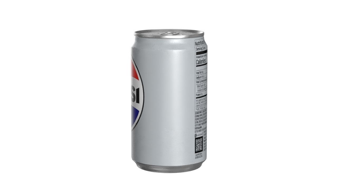 Pepsi Diet Drink Can Sleek 200ml 03 Low-poly 3D model_5