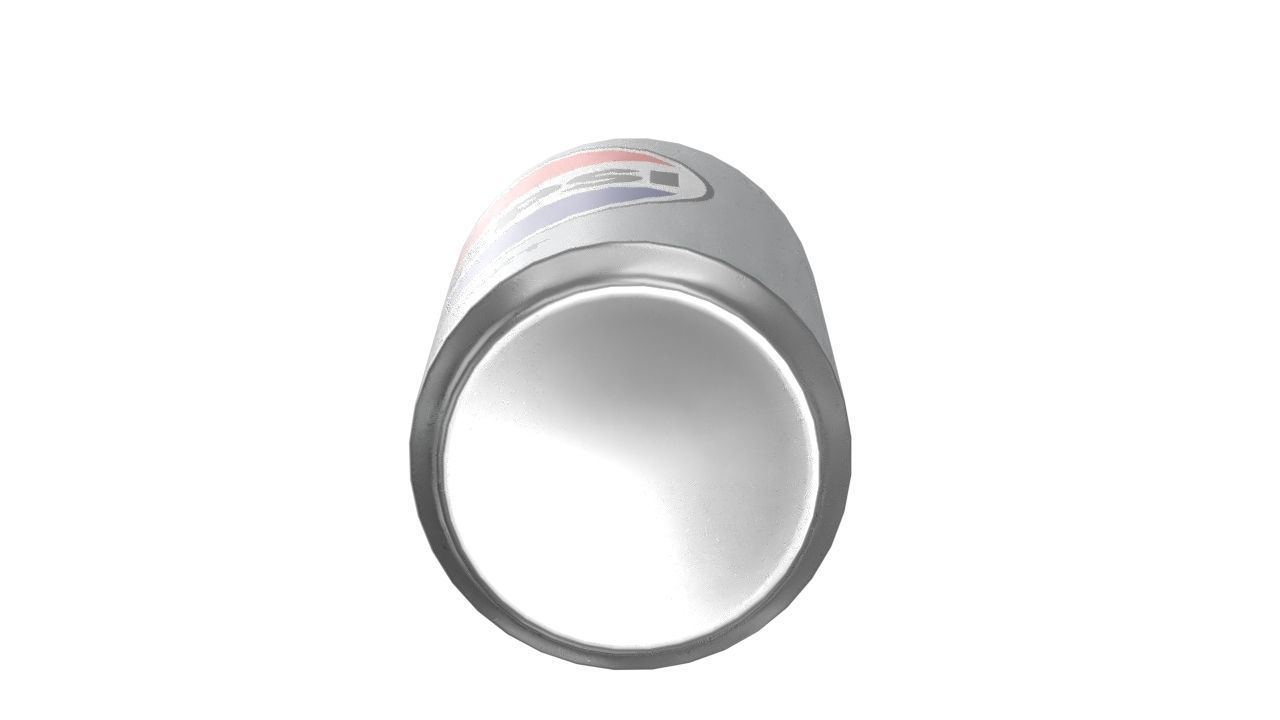 Pepsi Diet Drink Can Sleek 200ml 03 Low-poly 3D model_16