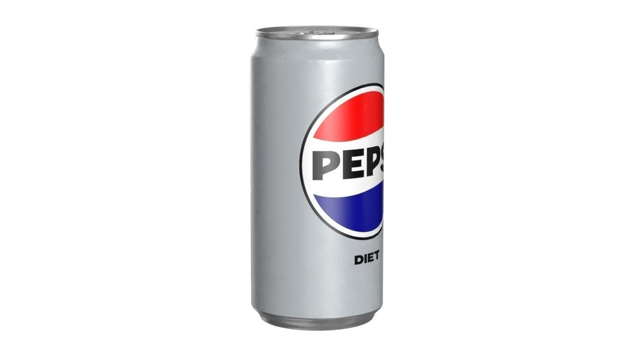 Pepsi Diet Drink Can Sleek 250ml 04 Low-poly 3D model_1