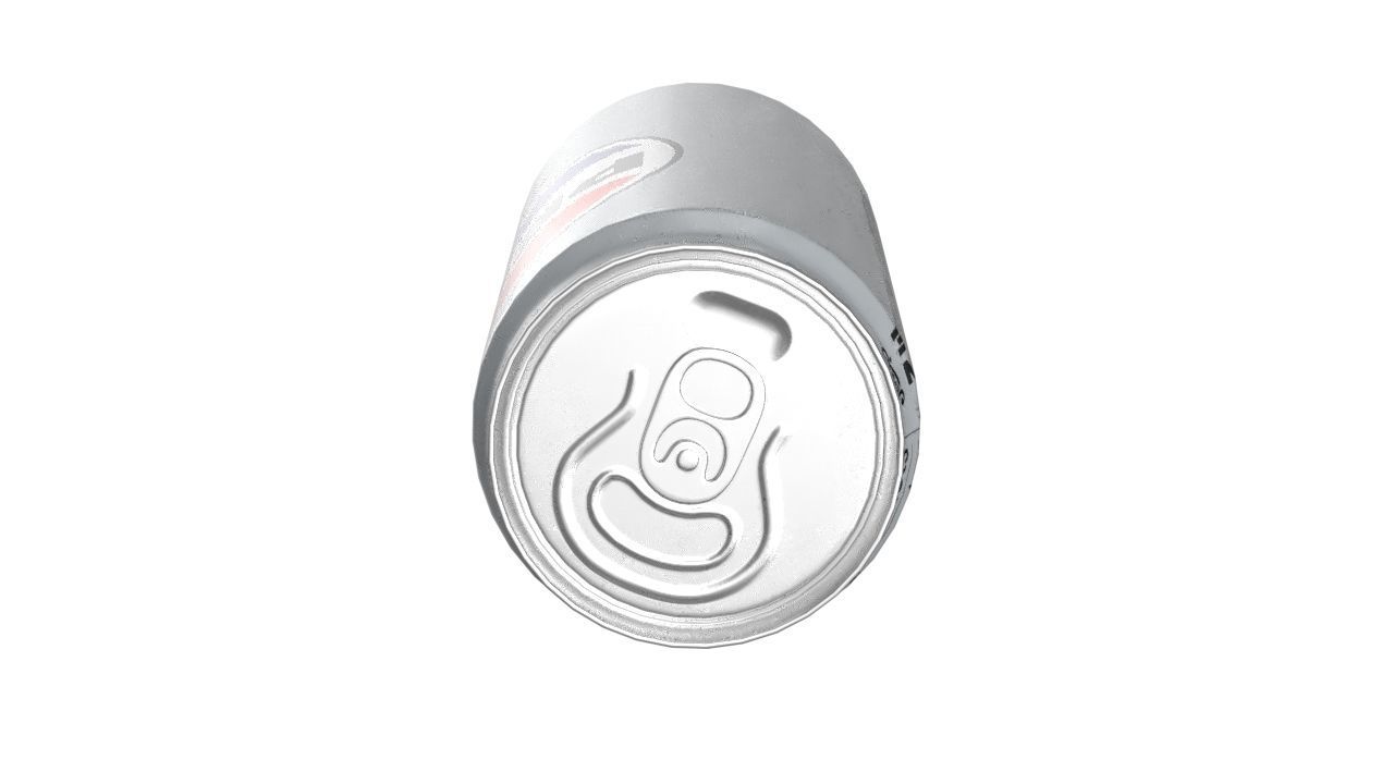 Pepsi Diet Drink Can Sleek 250ml 04 Low-poly 3D model_14