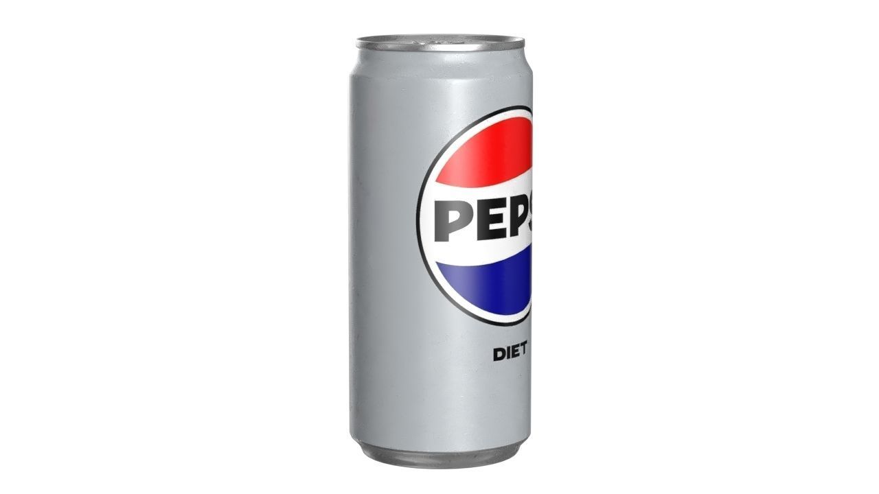Pepsi Diet Drink Can Sleek 270ml 05 Low-poly 3D model_1
