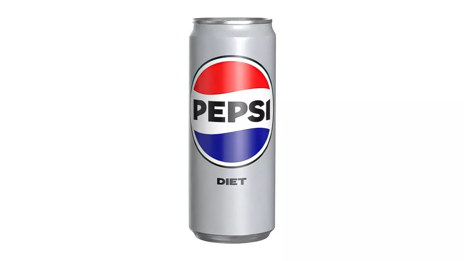 Pepsi Diet Drink Can Sleek 310ml 06 Low-poly 3D model_0