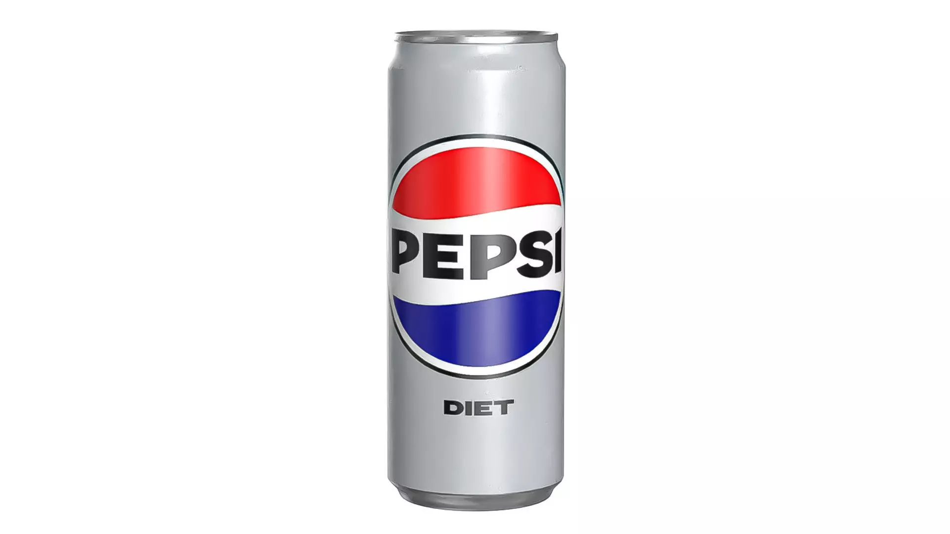 Pepsi Diet Drink Can Sleek 330ml 07 Low-poly 3D model