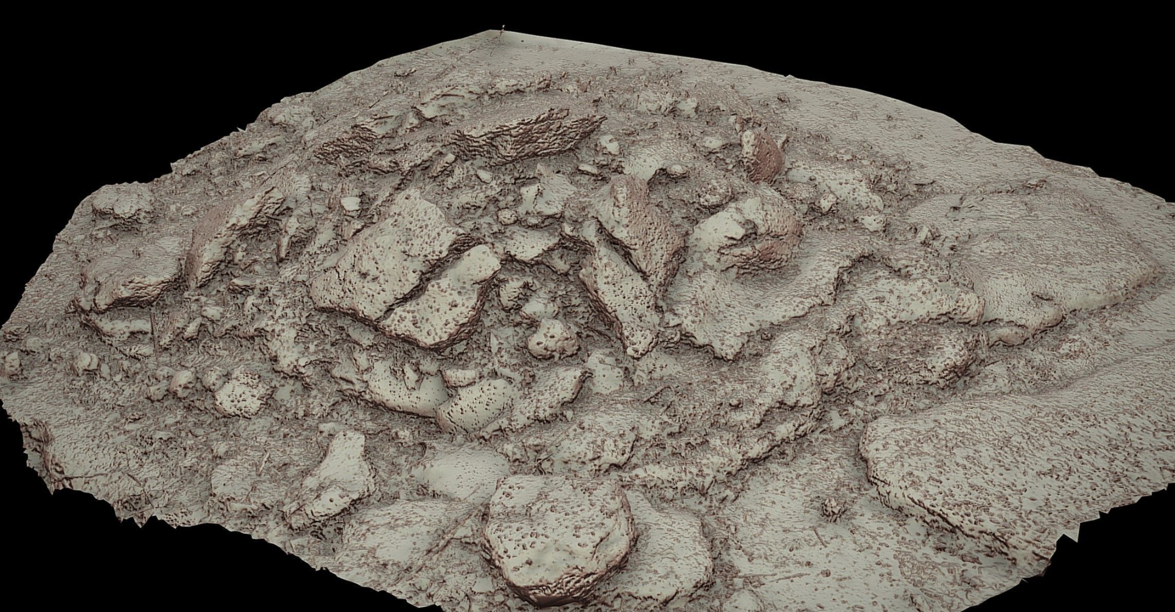 asphalt debris pile ground photogrammetry Low-poly 3D model_3