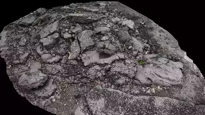 asphalt debris pile ground photogrammetry