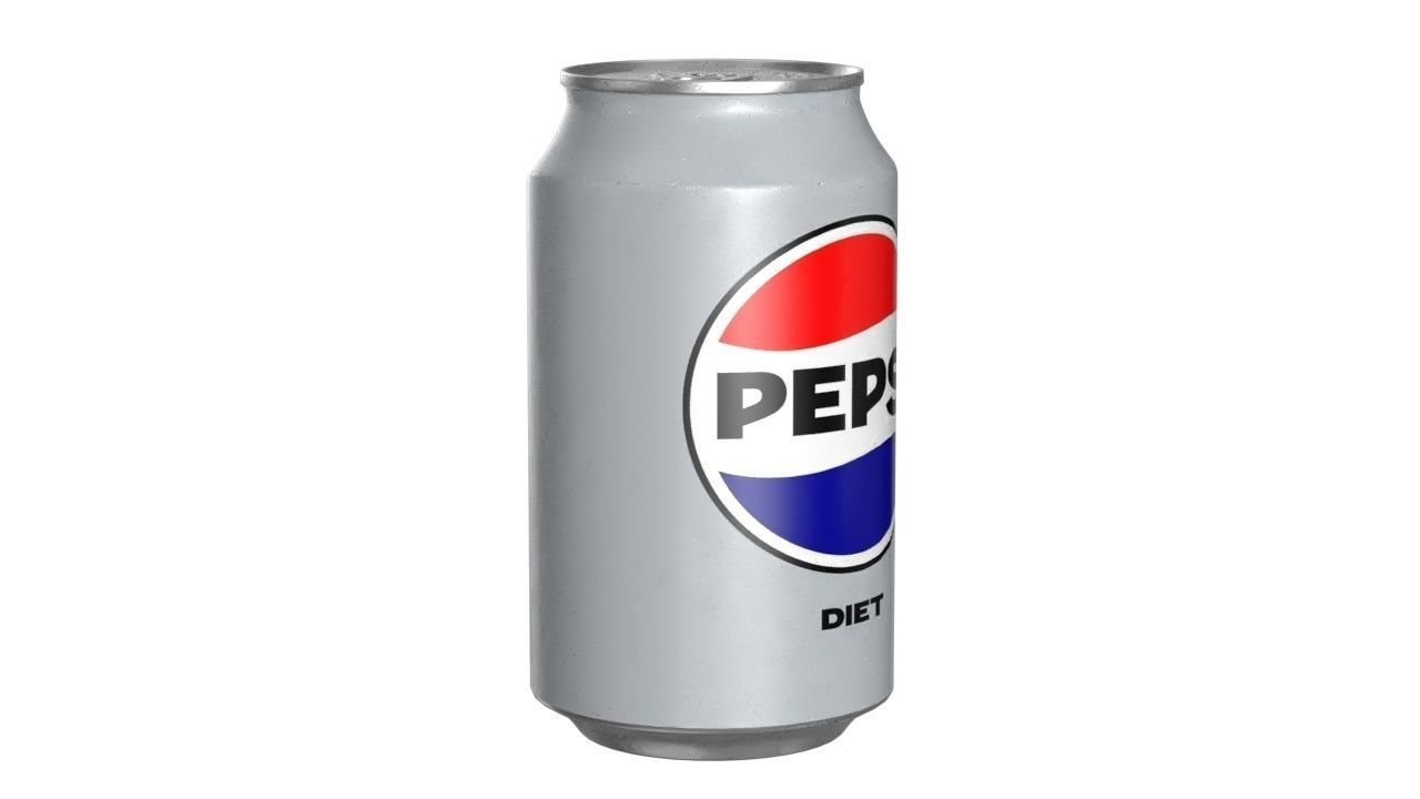 Pepsi Diet Drink Can 330ml 10 Low-poly 3D model_1