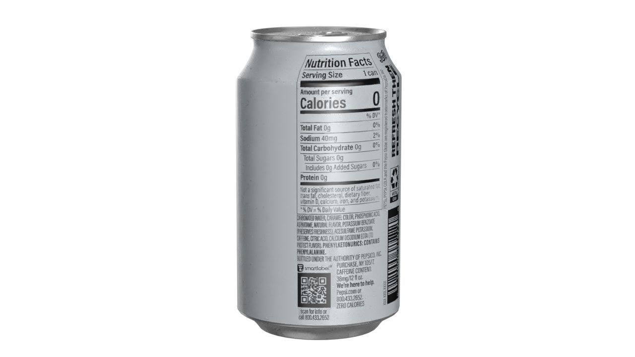 Pepsi Diet Drink Can 330ml 10 Low-poly 3D model_4