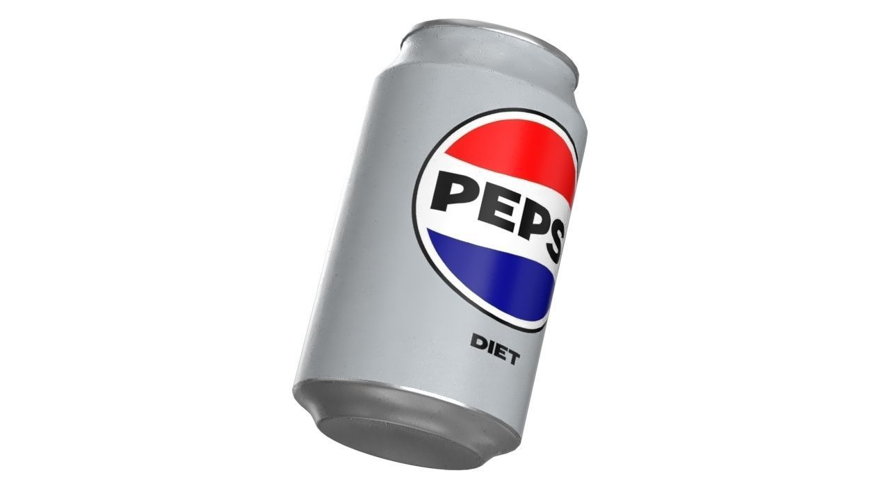 Pepsi Diet Drink Can 330ml 10 Low-poly 3D model_11