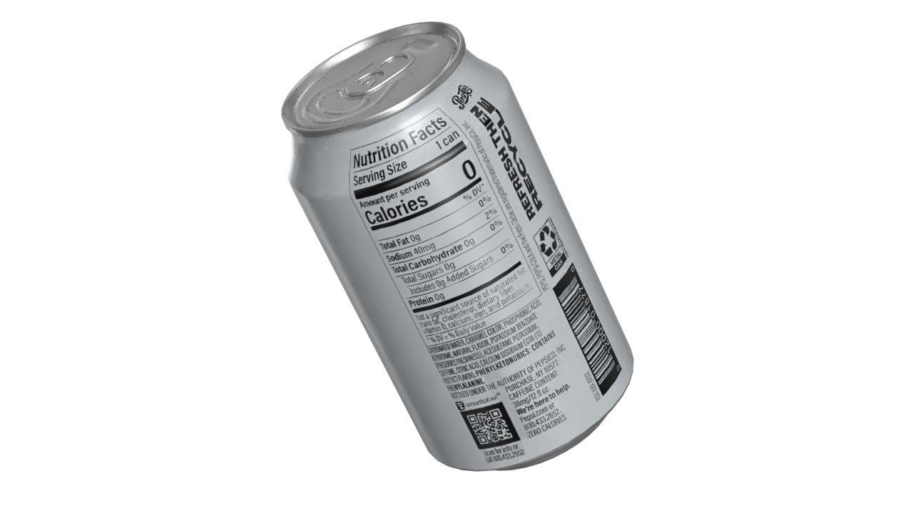 Pepsi Diet Drink Can 330ml 10 Low-poly 3D model_14