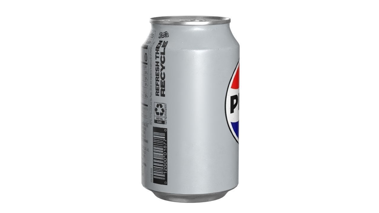 Pepsi Diet Drink Can 330ml 10 Low-poly 3D model_2