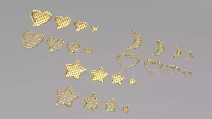 Golden Glamour A Collection of Sparkling Charms gold pendants 