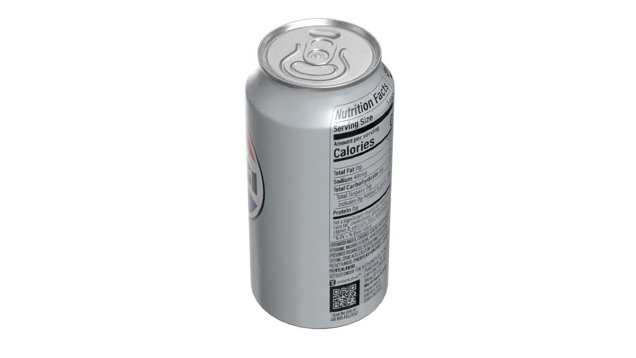 Pepsi Diet Drink Can 375ml 12 Low-poly 3D model_7