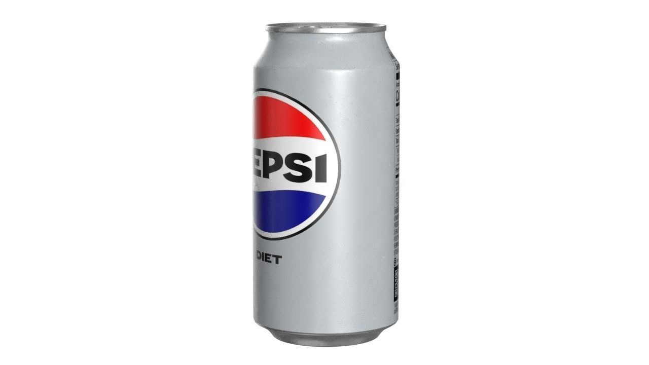 Pepsi Diet Drink Can 375ml 12 Low-poly 3D model_6