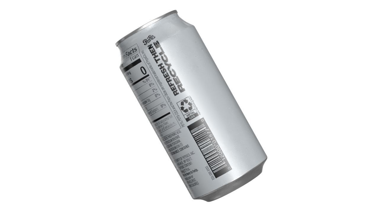 Pepsi Diet Drink Can 375ml 12 Low-poly 3D model_12