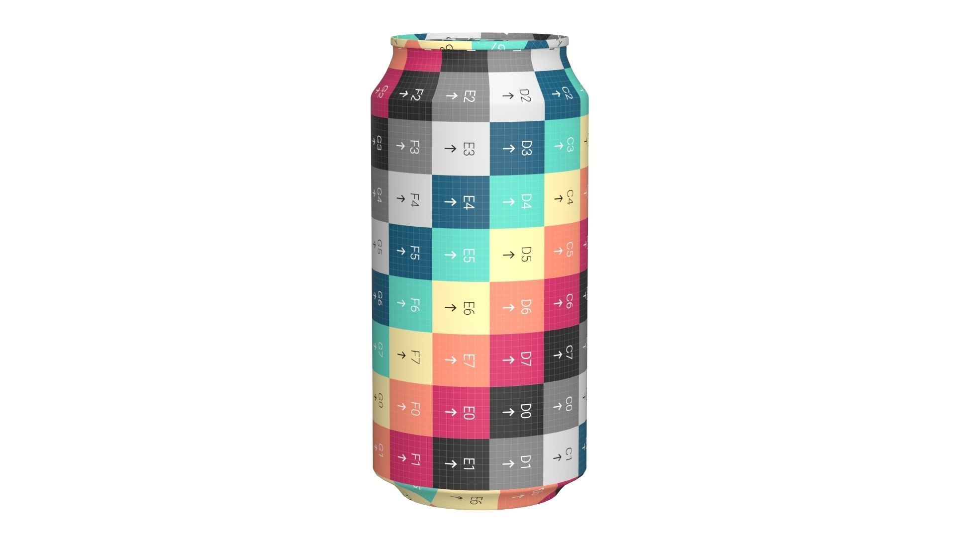 Pepsi Diet Drink Can 375ml 12 Low-poly 3D model_16