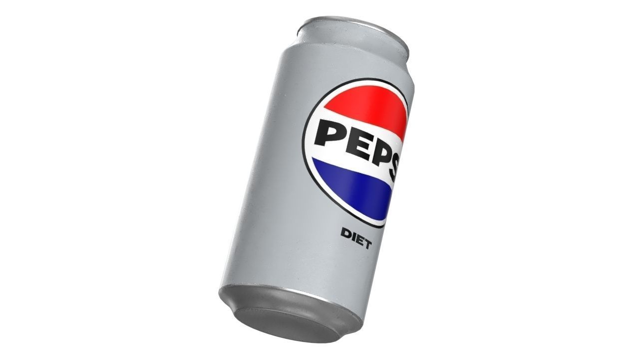 Pepsi Diet Drink Can 375ml 12 Low-poly 3D model_10