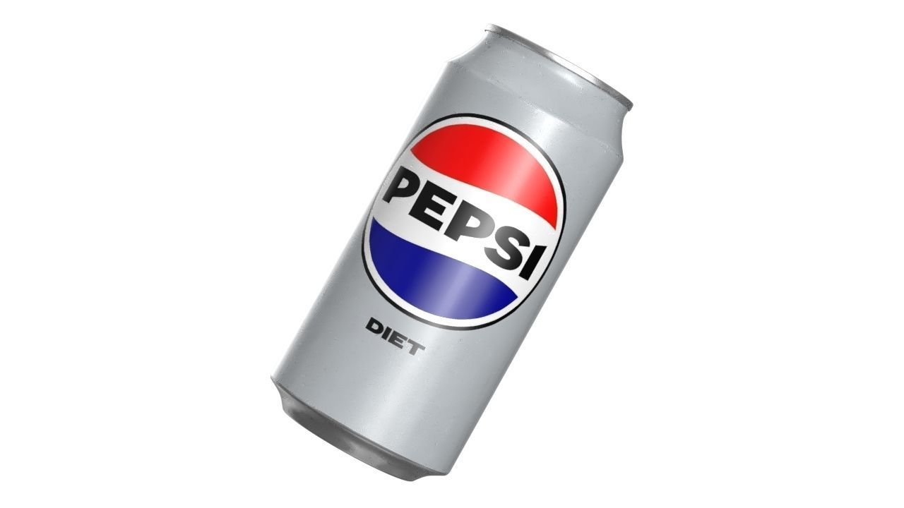 Pepsi Diet Drink Can 375ml 12 Low-poly 3D model_9