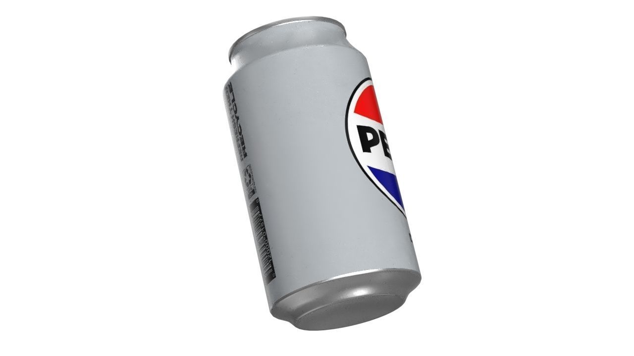 Pepsi Diet Drink Can 375ml 12 Low-poly 3D model_11