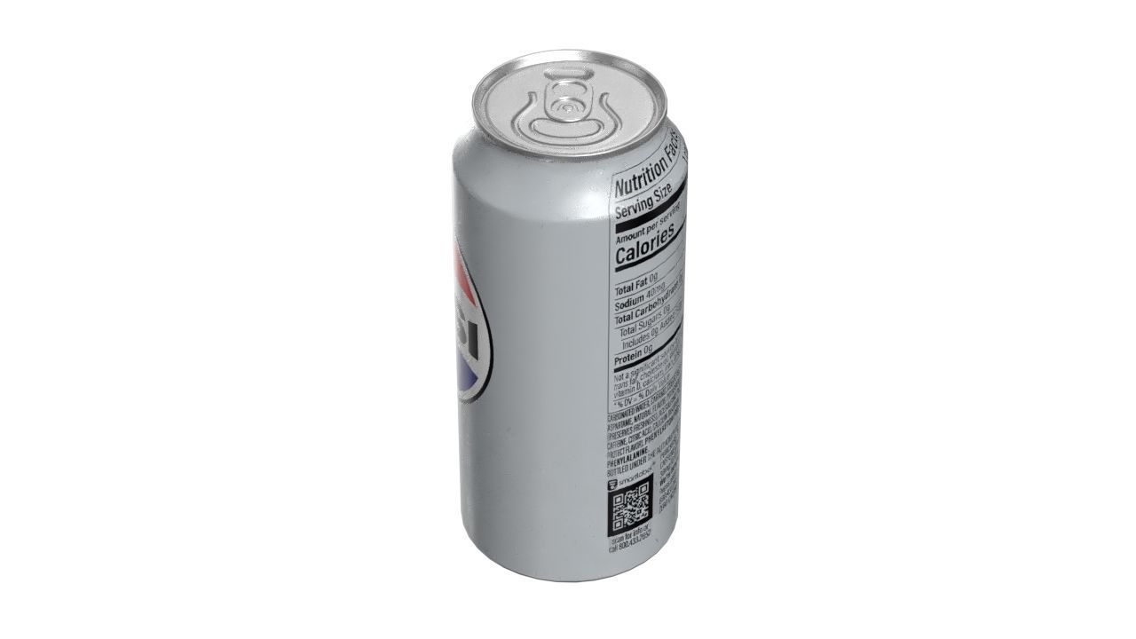 Pepsi Diet Drink Can 473ml 13 Low-poly 3D model_7