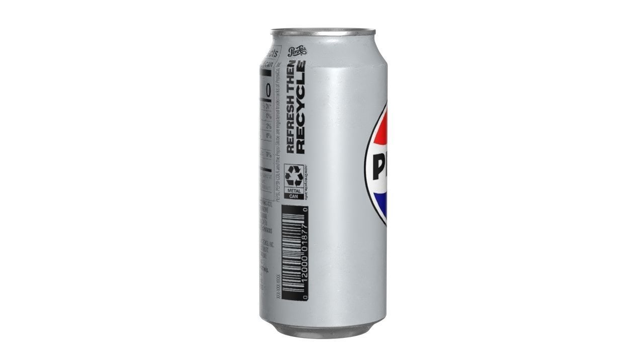 Pepsi Diet Drink Can 473ml 13 Low-poly 3D model_2