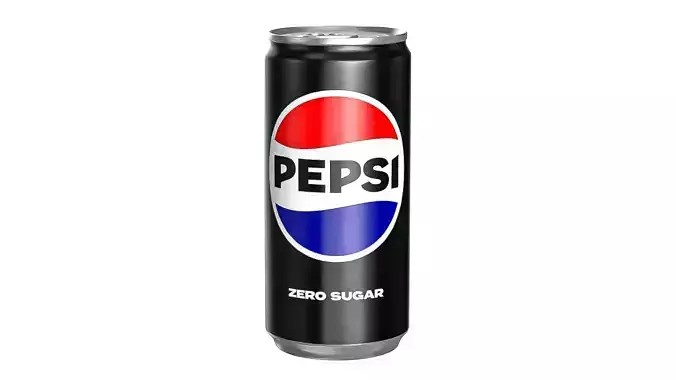 Pepsi Zero Drink Can Slim 190ml 01 Low-poly 3D model