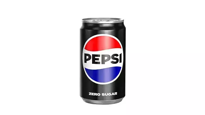 Pepsi Zero Drink Can Sleek 200ml 03 Low-poly 3D model