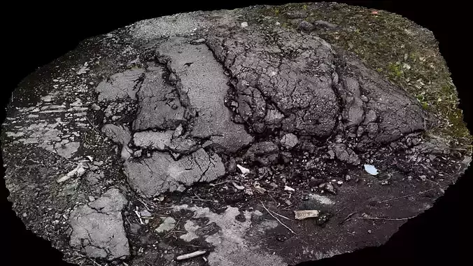asphalt debris pile part2 photogrammetry