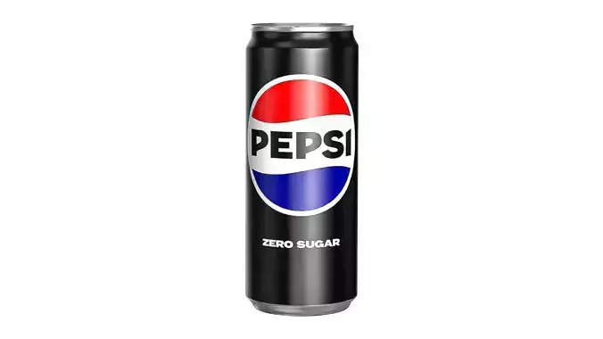 Pepsi Zero Drink Can Sleek 310ml 06 Low-poly 3D model