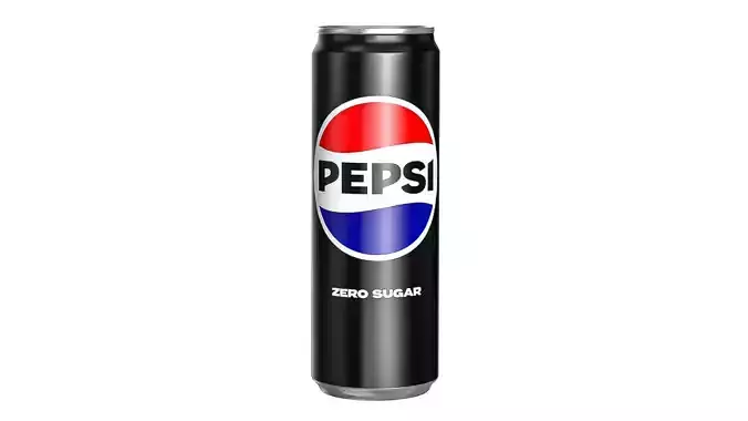 Pepsi Zero Drink Can Sleek 355ml 08 Low-poly 3D model