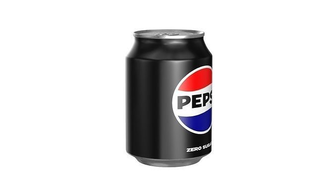 Pepsi Zero Drink Can 250ml 09 Low-poly 3D model 2