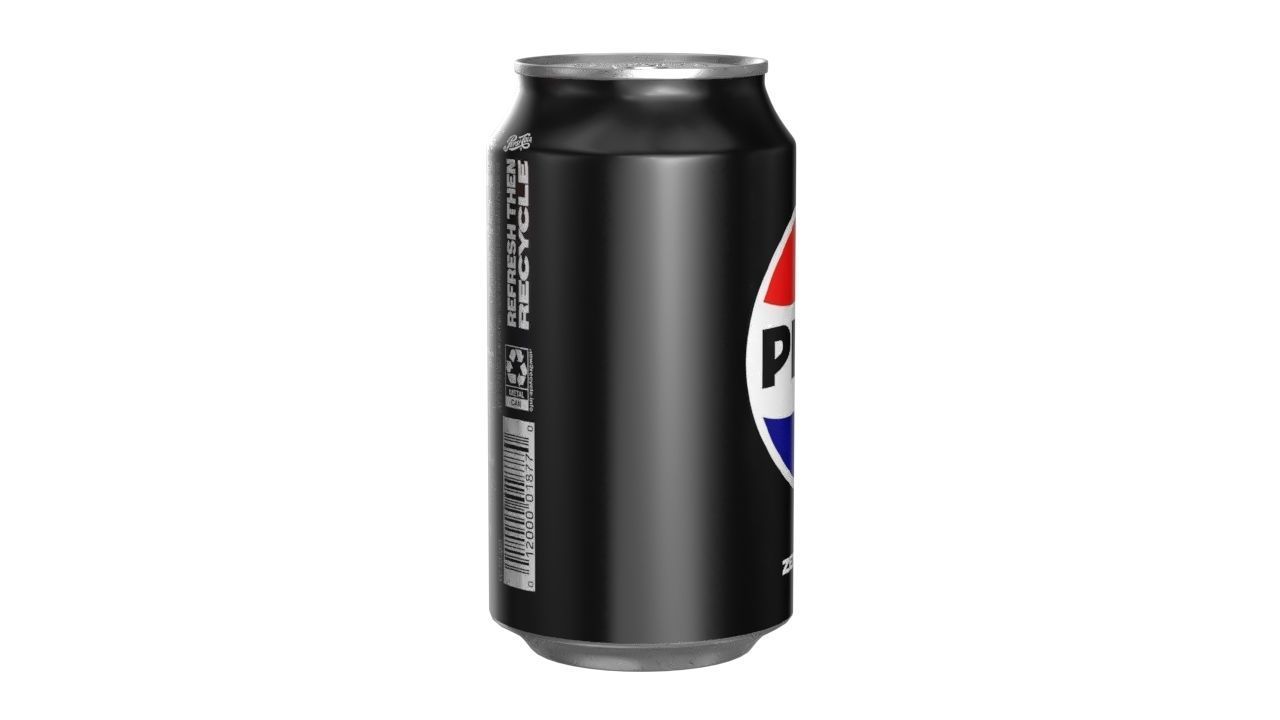Pepsi Zero Drink Can 355ml 11 Low-poly 3D model_2