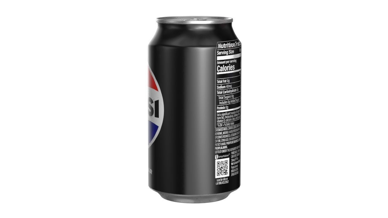 Pepsi Zero Drink Can 355ml 11 Low-poly 3D model_5