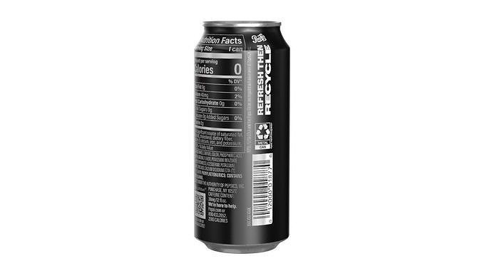 Pepsi Zero Drink Can 473ml 13 Low-poly 3D model 4