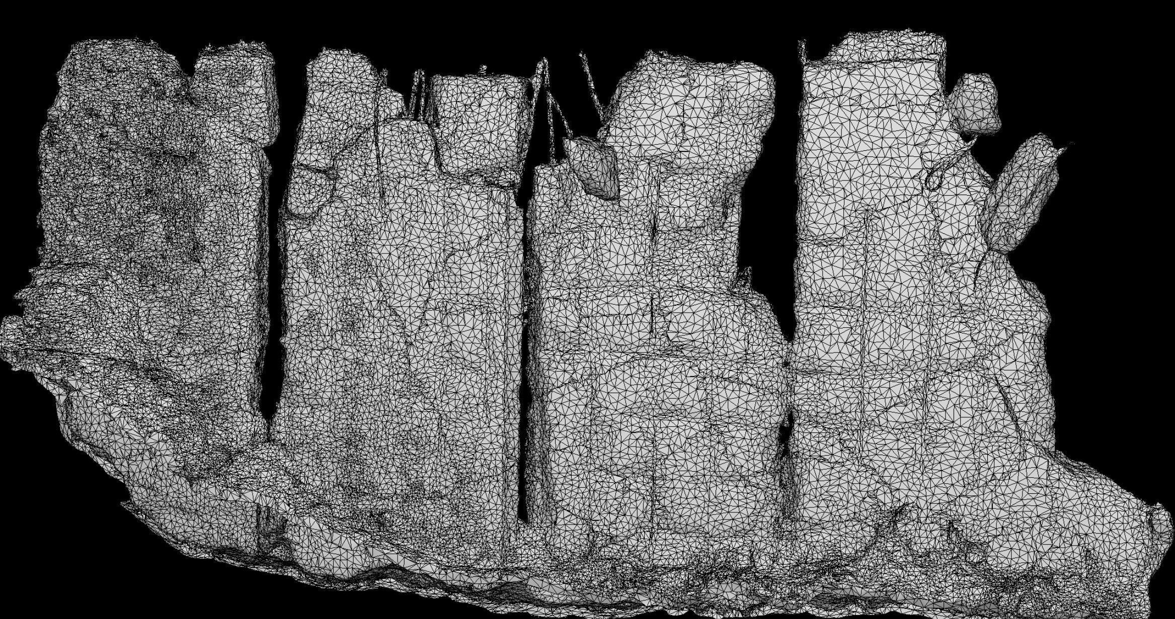concrete broken fence industrial wall photogrammetry Low-poly 3D model_5