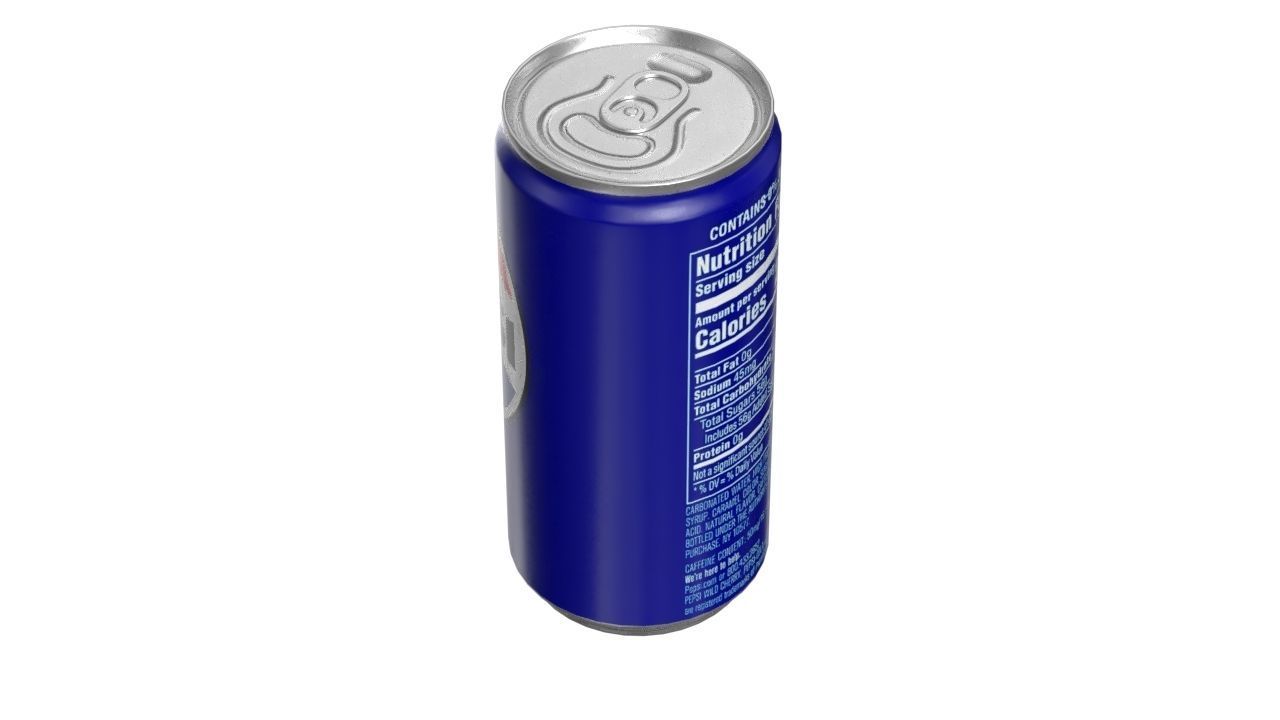 Pepsi Drink Can Slim 190ml PBR 01 Low-poly 3D model_7