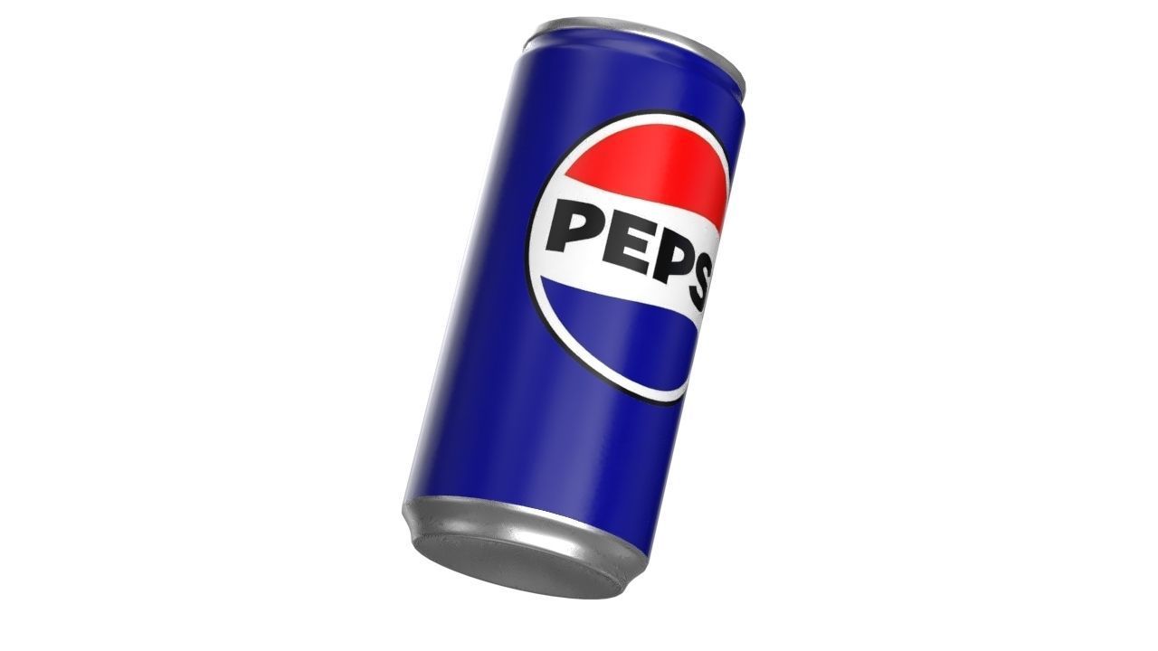 Pepsi Drink Can Slim 190ml PBR 01 Low-poly 3D model_10