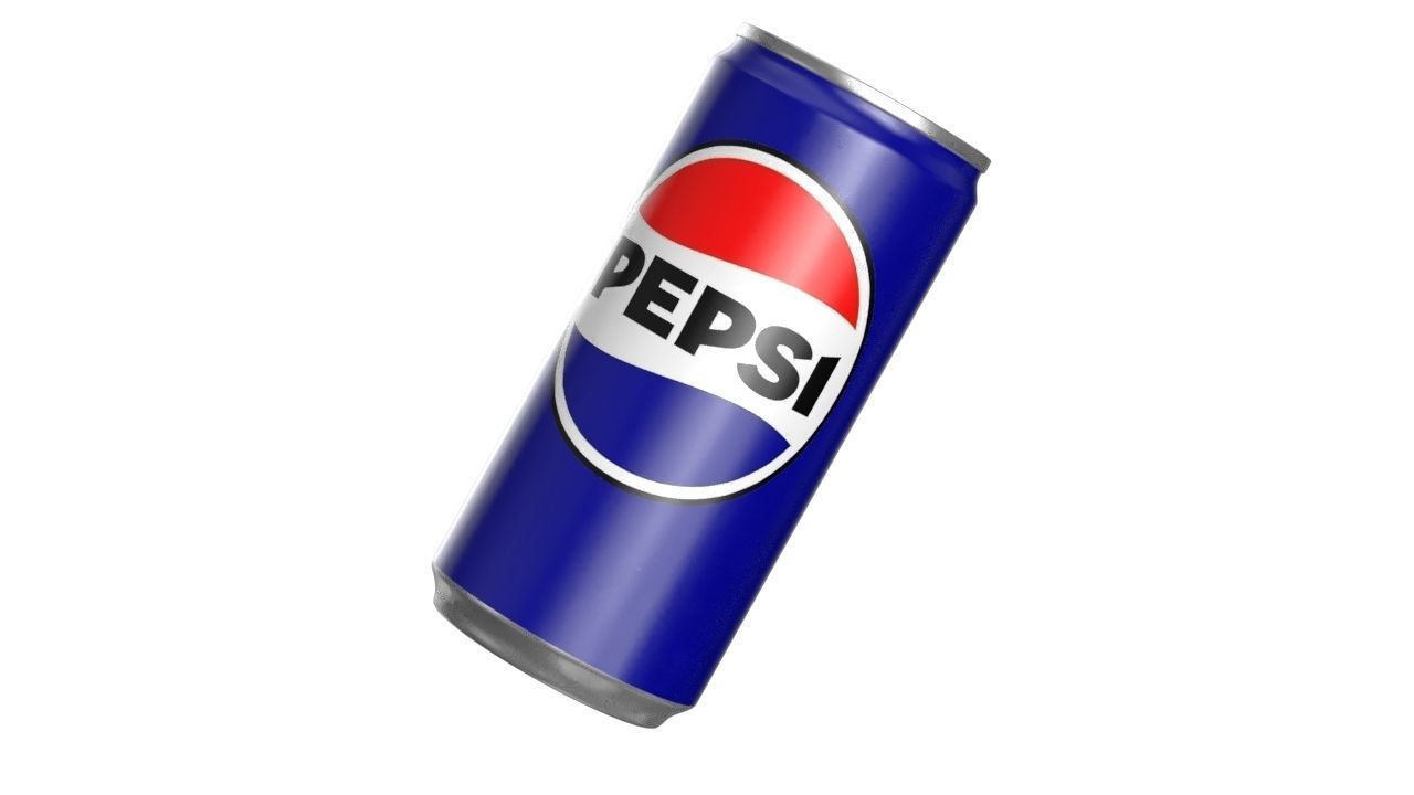 Pepsi Drink Can Slim 190ml PBR 01 Low-poly 3D model_9
