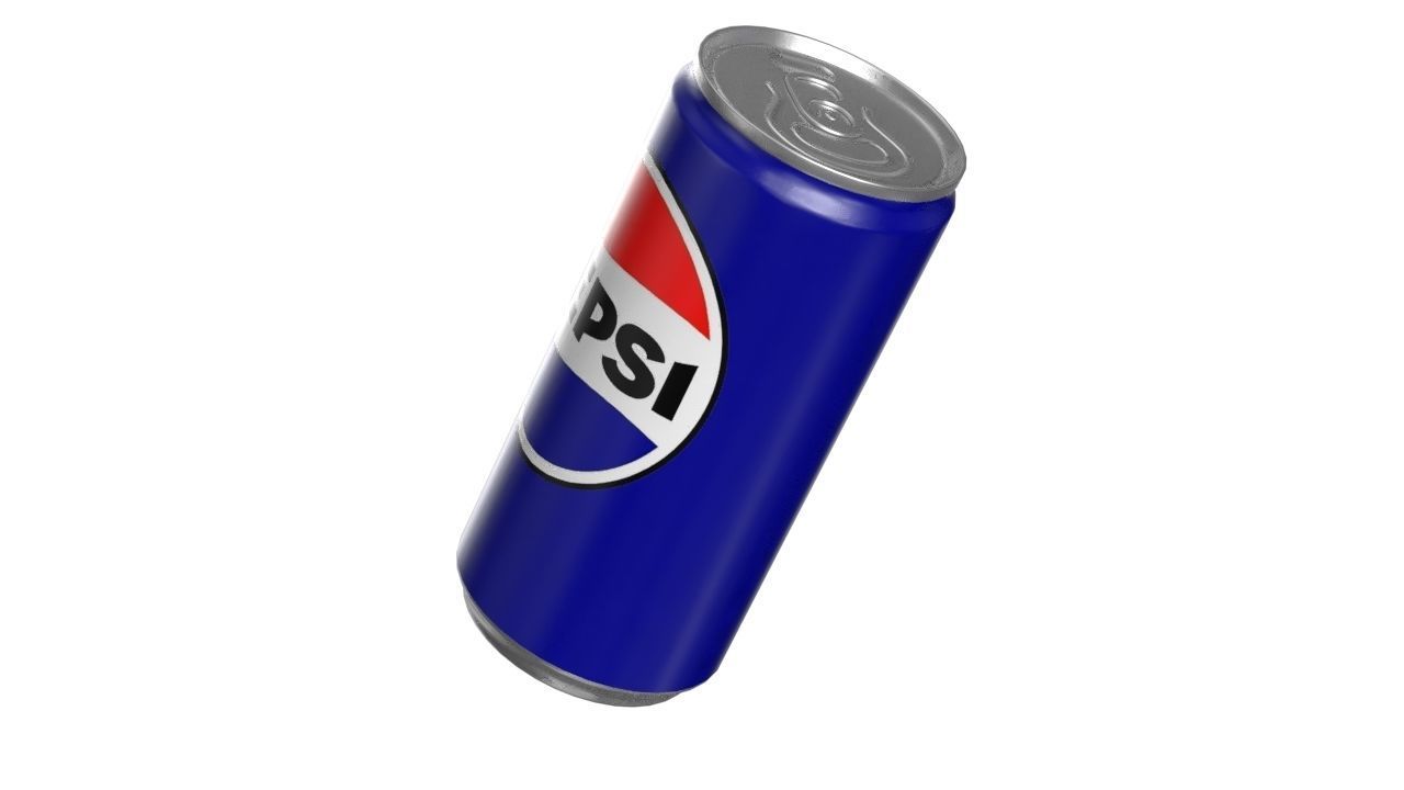 Pepsi Drink Can Slim 190ml PBR 01 Low-poly 3D model_8