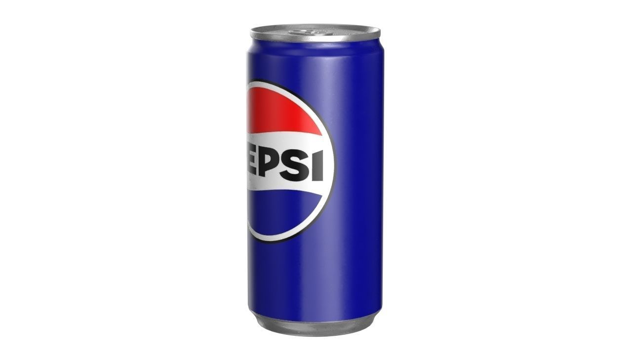 Pepsi Drink Can Slim 190ml PBR 01 Low-poly 3D model_6