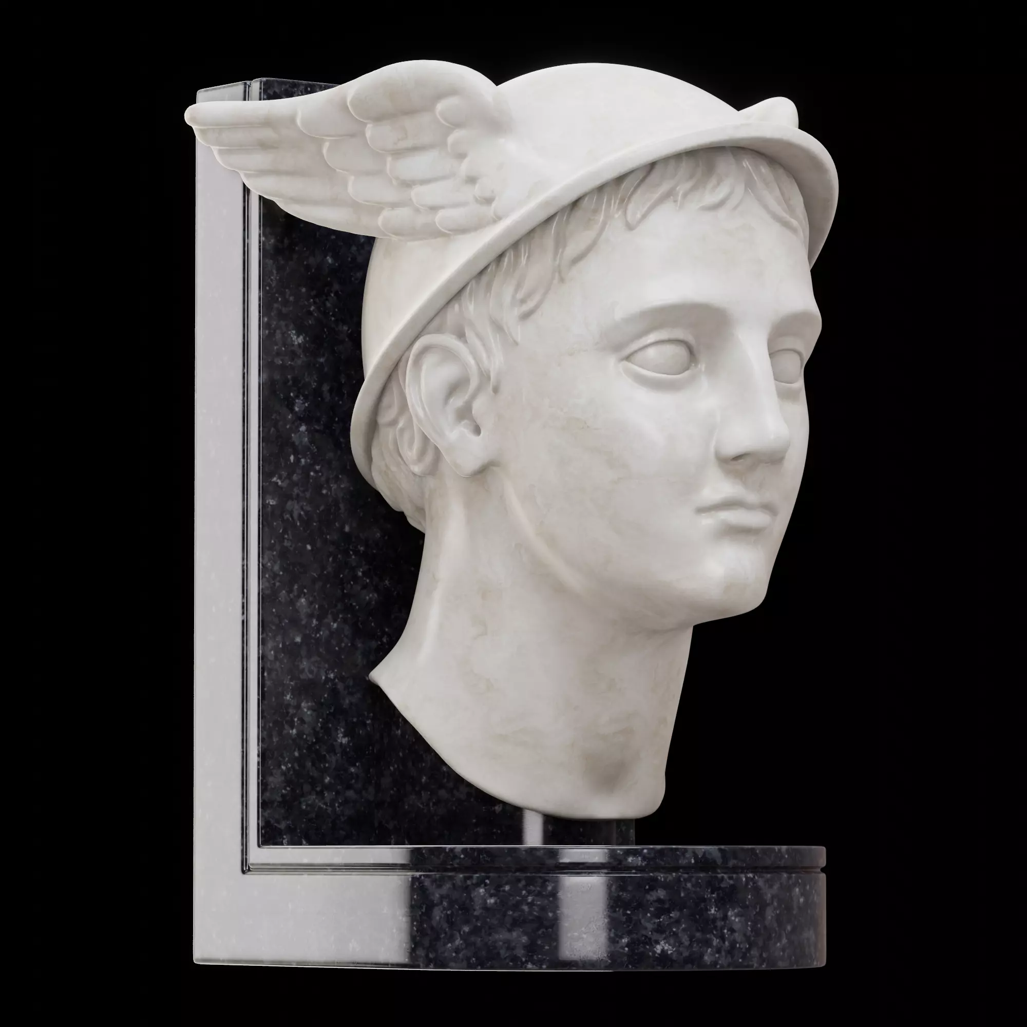 Hermes Head Bookend Holder 3D print model_0