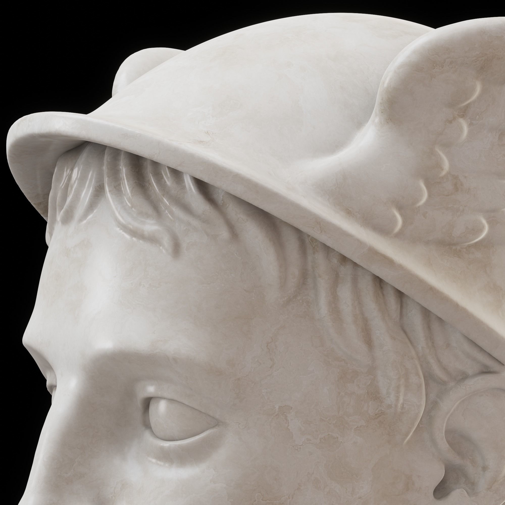 Hermes Head Bookend Holder 3D print model_7