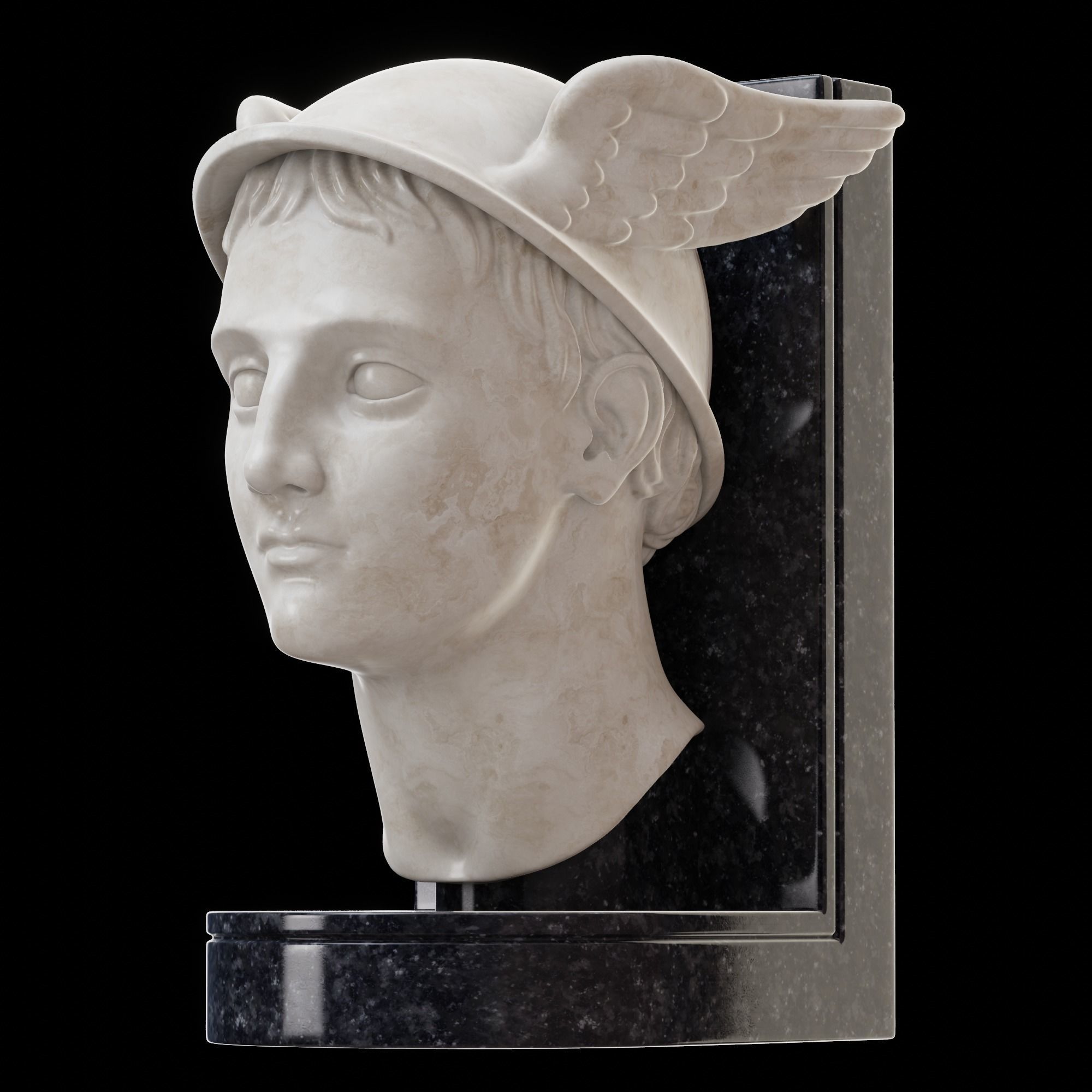 Hermes Head Bookend Holder 3D print model_1