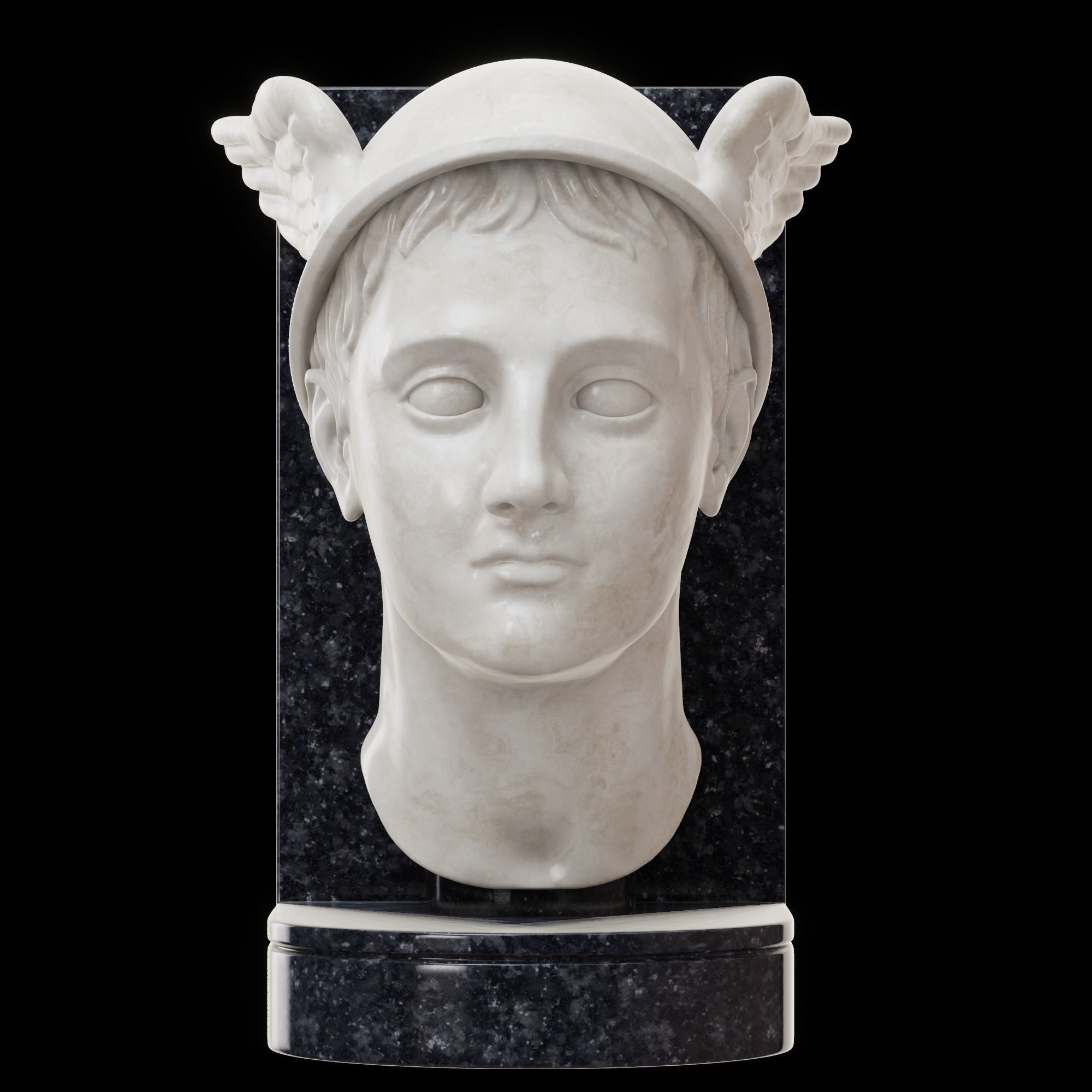 Hermes Head Bookend Holder 3D print model_3