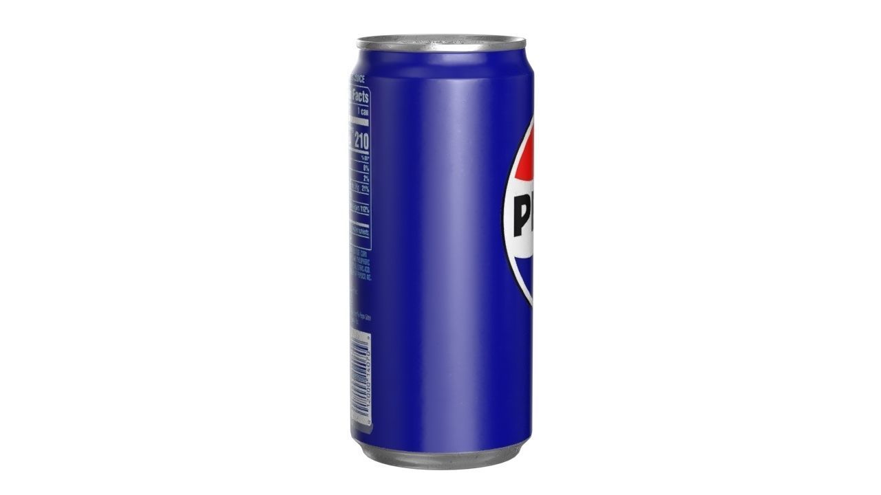 Pepsi Drink Can Sleek 270ml PBR 05 Low-poly 3D model_2