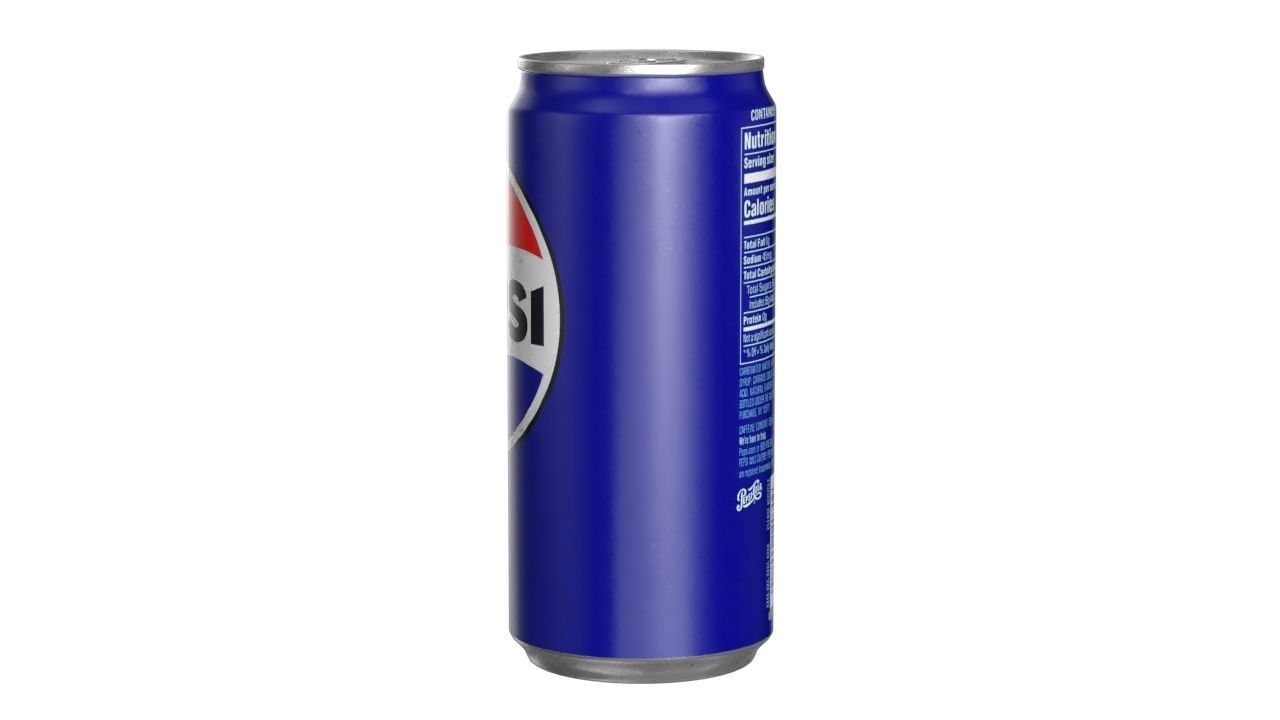 Pepsi Drink Can Sleek 270ml PBR 05 Low-poly 3D model_5