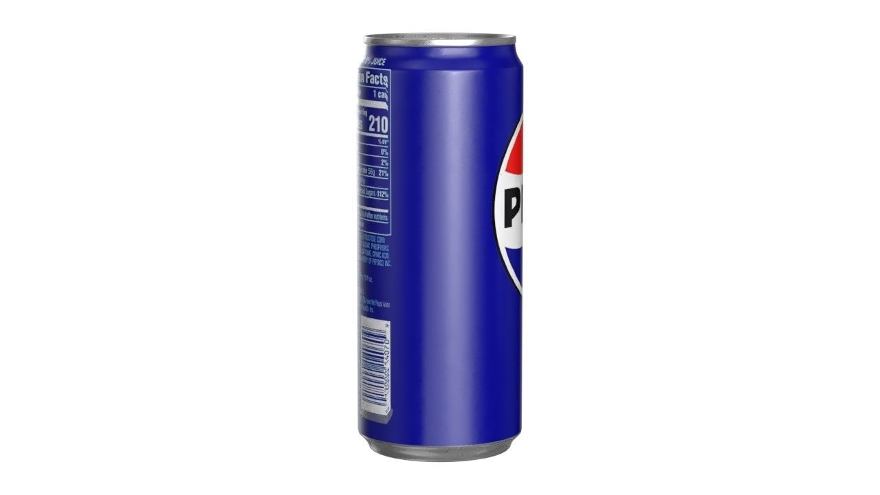 Pepsi Drink Can Sleek 310ml PBR 06 Low-poly 3D model_2