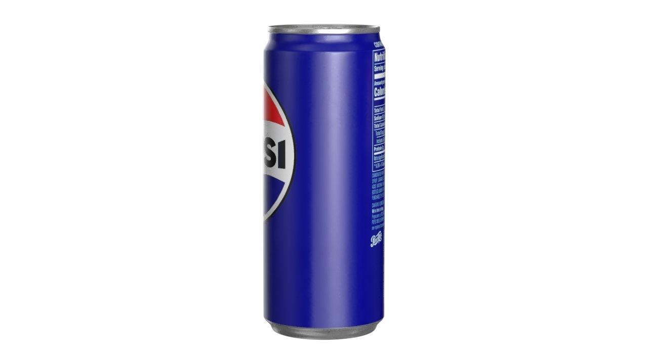 Pepsi Drink Can Sleek 310ml PBR 06 Low-poly 3D model_5
