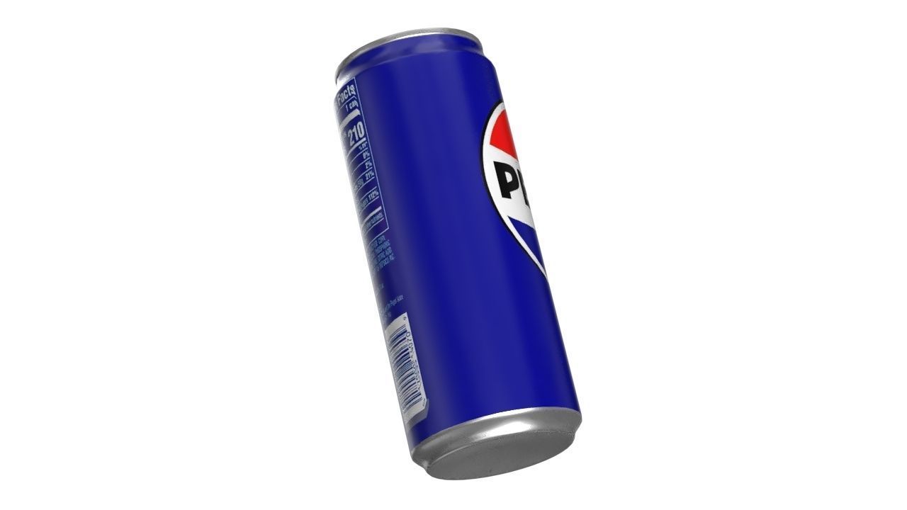 Pepsi Drink Can Sleek 310ml PBR 06 Low-poly 3D model_12